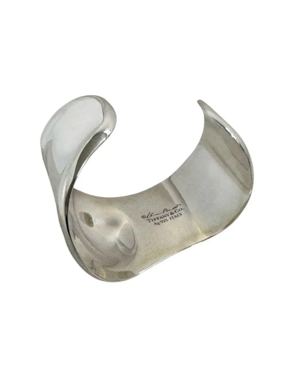 Tiffany & Co Bone Cuff Bangle Elsa Peretti 925 Left Bracelet